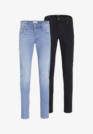 Jack & Jones JJIGLENN JJORIGINAL 2 PACK - Džínsy tapered fit - blue denim/black denim