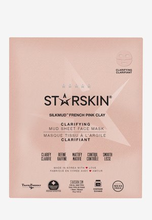 STARSKIN SILKMUD PINK CLAY SHEET MASK - Ansigtsmaske - -