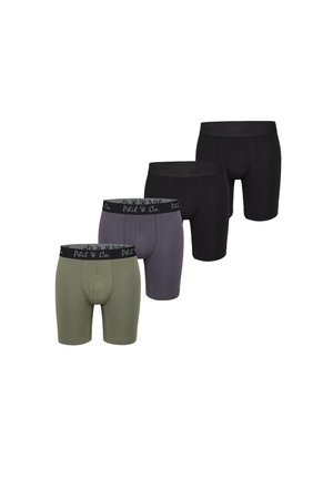 BOXER BRIEFS - Trunks - beetle green   grey pinstripe