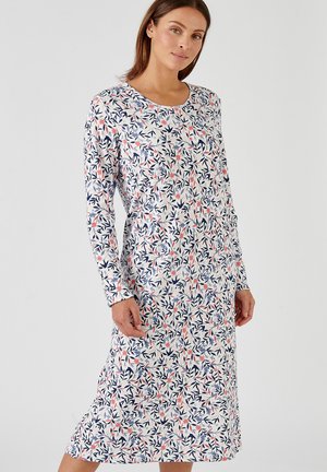 Camicia Da Notte Donna In Cotone - Maniche Lunghe, Scollo A V, Pizzo, Morbida, Per Casa E Relax