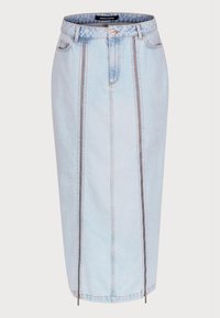 AYA MIDI ZIP SKIRT - Suknja od trapera - washed light blue