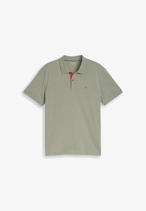 TOM TAILOR, BASIC POLO WITH CONTRAST - Poloshirt - greyish shadow olive