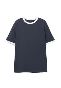 WITH CONTRAST TRIMS - Tricou basic - dark blue