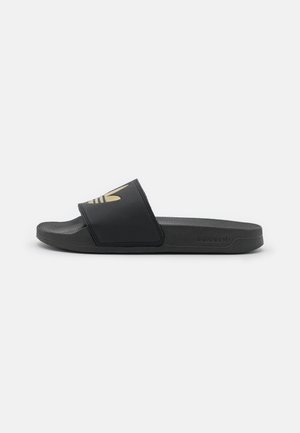 ADILETTE LITE - Strandpapucsok és -szandálok - core black/matte gold