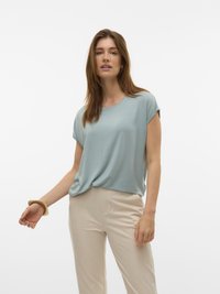 Vero Moda VMAVA PLAIN - Lihtne T-särk - gray mist
