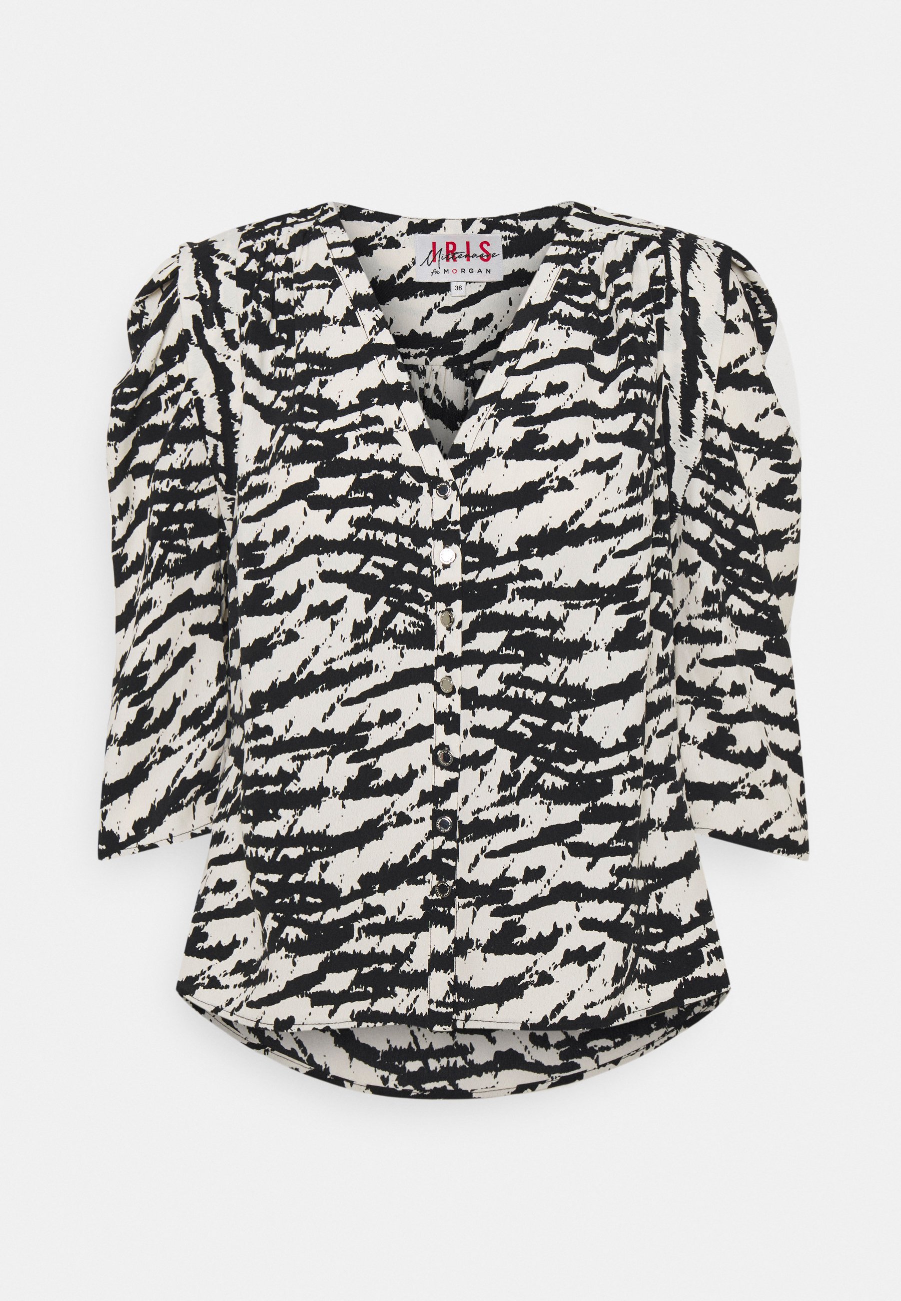 Femme Blouse blanche et noire dentelle manches Noir | Chemises \u0026 Blouses  Desigual | WilGrant