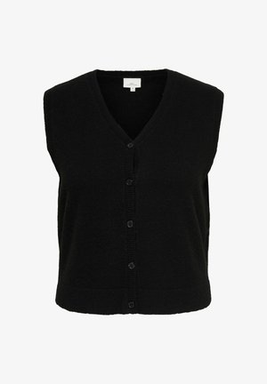 ONLY Carmakoma, KNITTED VEST CARALLY KNITTED VEST - Veste sans manches - black