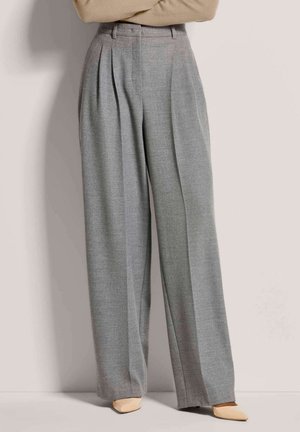 WEITE BUNDFALTEN MIT BÜGELFALTEN - Trousers - graphite melange