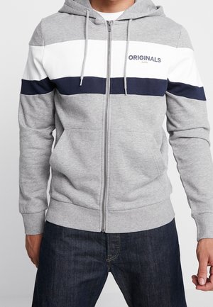 Sweater met rits - light grey