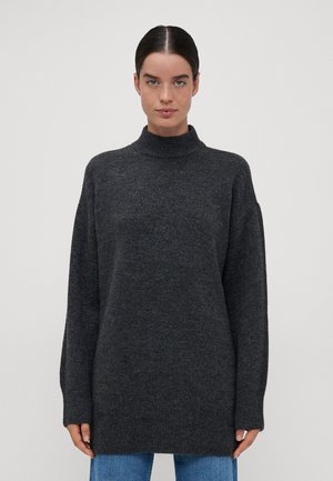 Vero Moda Tall VMIRIS HIGHNECK - Pulover - dark grey melange