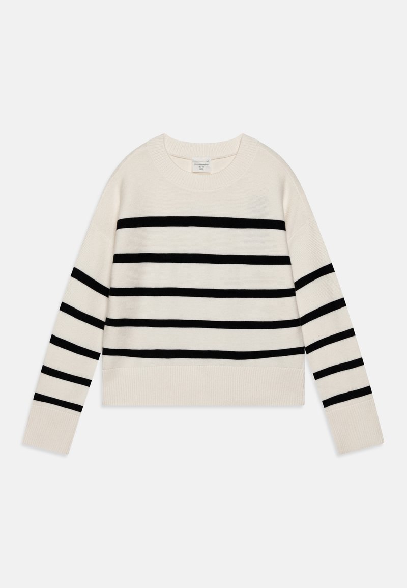 Abercrombie & Fitch PATTERN CREW FIRST LAYER - Pullover - black/white