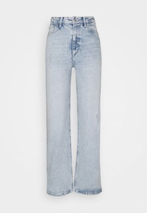 PCSUI MINI WIDE ANK JEANS - Relaxed fit jeans - light blue denim
