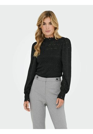 Langærmet T-shirt - black