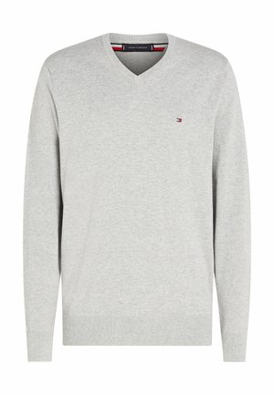 Tommy Hilfiger ESSENTIAL V NECK - Svetr - light grey heather