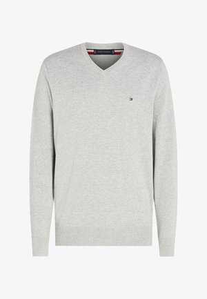 Tommy Hilfiger ESSENTIAL V NECK - Svetr - light grey heather