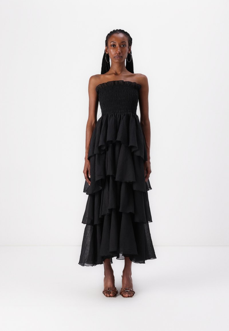 Vero Moda VMDELILAH SMOCK RUFFLE - Robe de cocktail - black