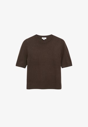 s.Oliver, STRICKPULLOVER - Basic T-shirt - dunkelbraun