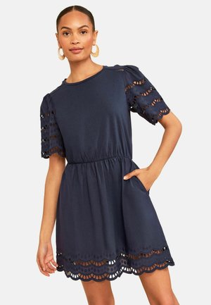 Love & Roses, REGULAR FIT - BRODERIE TRIM WOVEN SKIRT MINI DRESS - Hverdagskjole - navy