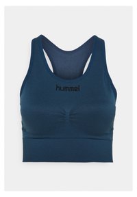 FIRST SEAMLESS  - Sutien sport cu susținere medie - dark denim