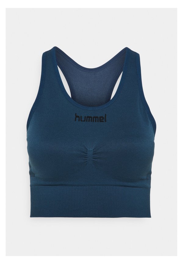 FIRST SEAMLESS  - Medium support sports bra - dark denim4