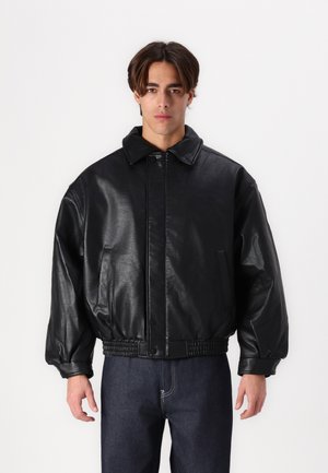 Vertere Berlin RACING JACKET UNISEX - Chaqueta de cuero sintético - black