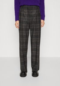 DAY Birger et Mikkelsen - ENZO WONDERFUL CHECK - Broek - dark grey melange Miniatuurafbeelding 1