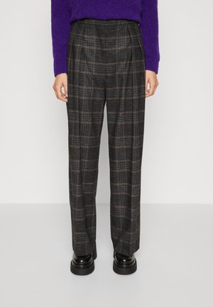 ENZO WONDERFUL CHECK - Pantaloni - dark grey melange