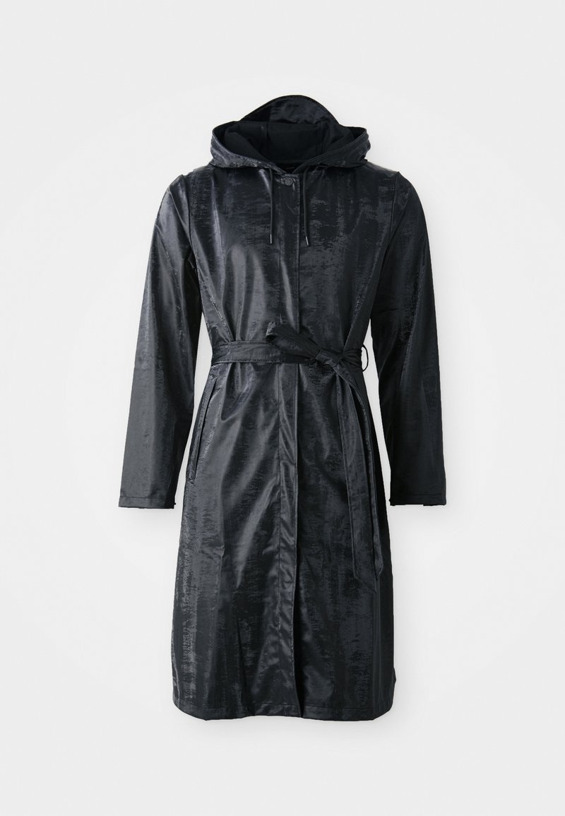 Veste De Pluie Longue Rains 18540 Noire Taille M - Imperméable Avec Détails Réfléchissants