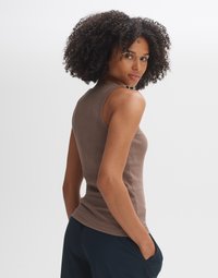 OPUS SLIM FIT RIB - Top - cocoa