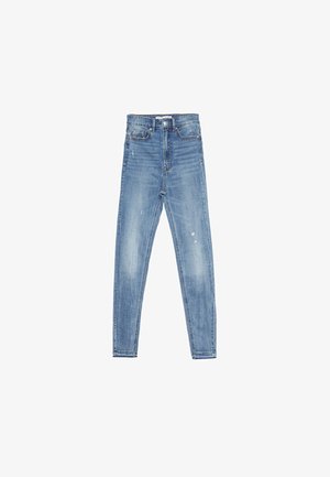 Stradivarius MIT SEHR BUND - Jeans Skinny Fit - light blue