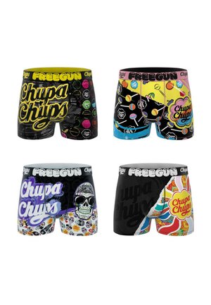 4 PACK PRINTED CHUPA CHUPS - Boxers - jaune noir violet rouge