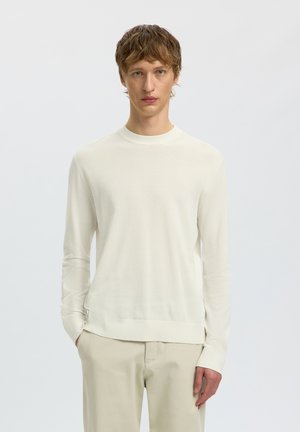 Selected, Cotton - Striktrøje - egret