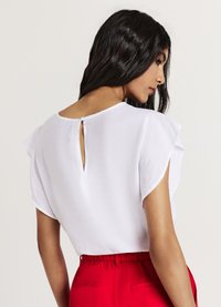 Calliope MANICHE CON ROUCHES - Camicetta - bianco ottico