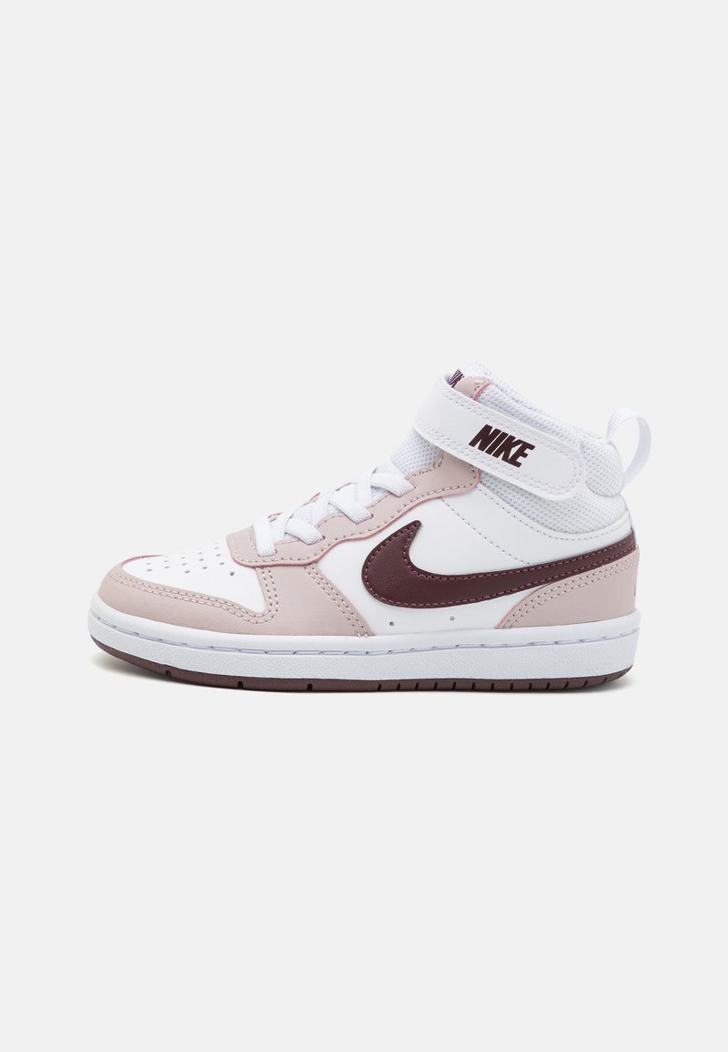 Nike Sportswear COURT BOROUGH MID 2 UNISEX - Høye joggesko - white/burgundy crush/platinum violet