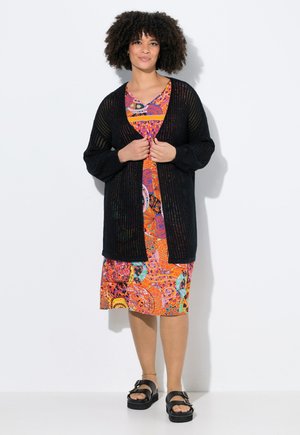 LOCH MIT GLITZER - Cardigan - black