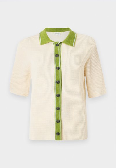 CLOSED SHORT SLEEVE - Cardigan - ecru