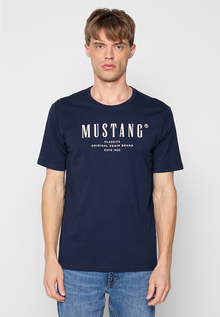 mustang T-shirt print donkerblauw mustang T-shirt print donkerblauw