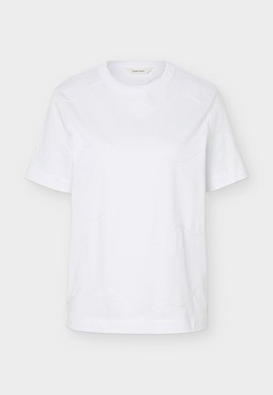 Selected, SLFMILA EMBROIDERY TEE - Print T-shirt - bright white