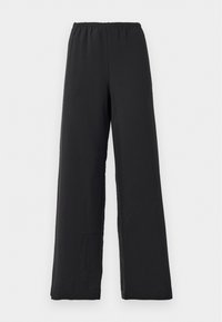 EASY WIDE LEG PANT BRUSHED - Calças - black