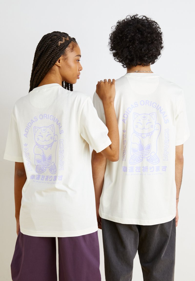 adidas Originals JAPAN MASCOT TE UNISEX - Marškinėliai su spaudiniu - off white