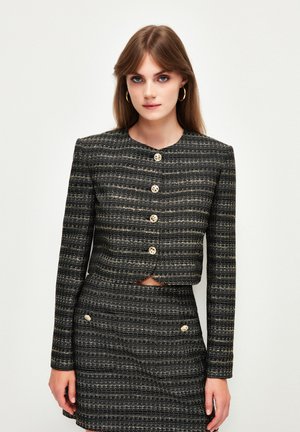 JACQUARD CROP  - Blazer - black