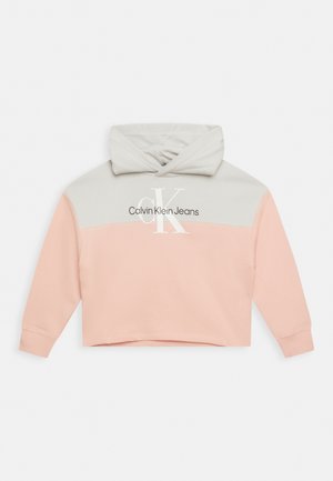 COLOUR BLOCK MONOGRAM HOODIE - Pulóver - pink blush