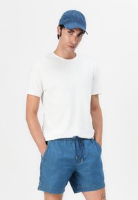 Tommy Jeans BEACH - Denim shorts - dark-blue denim