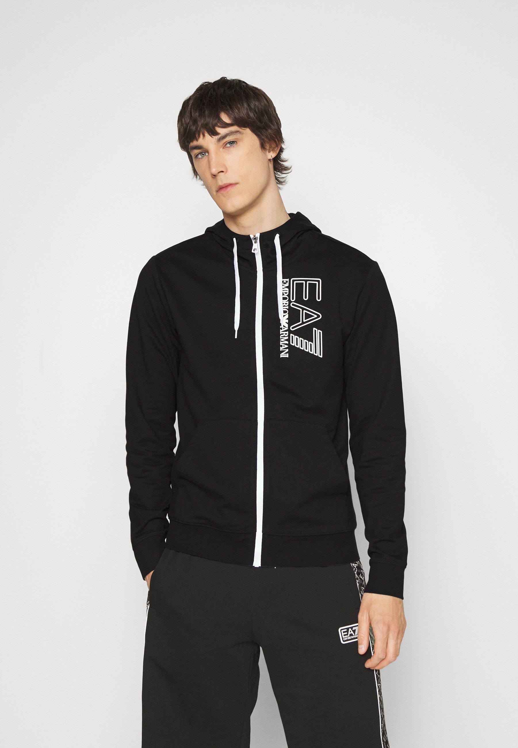 EA7 Emporio Armani Felpa con zip - black/nero - Zalando.it