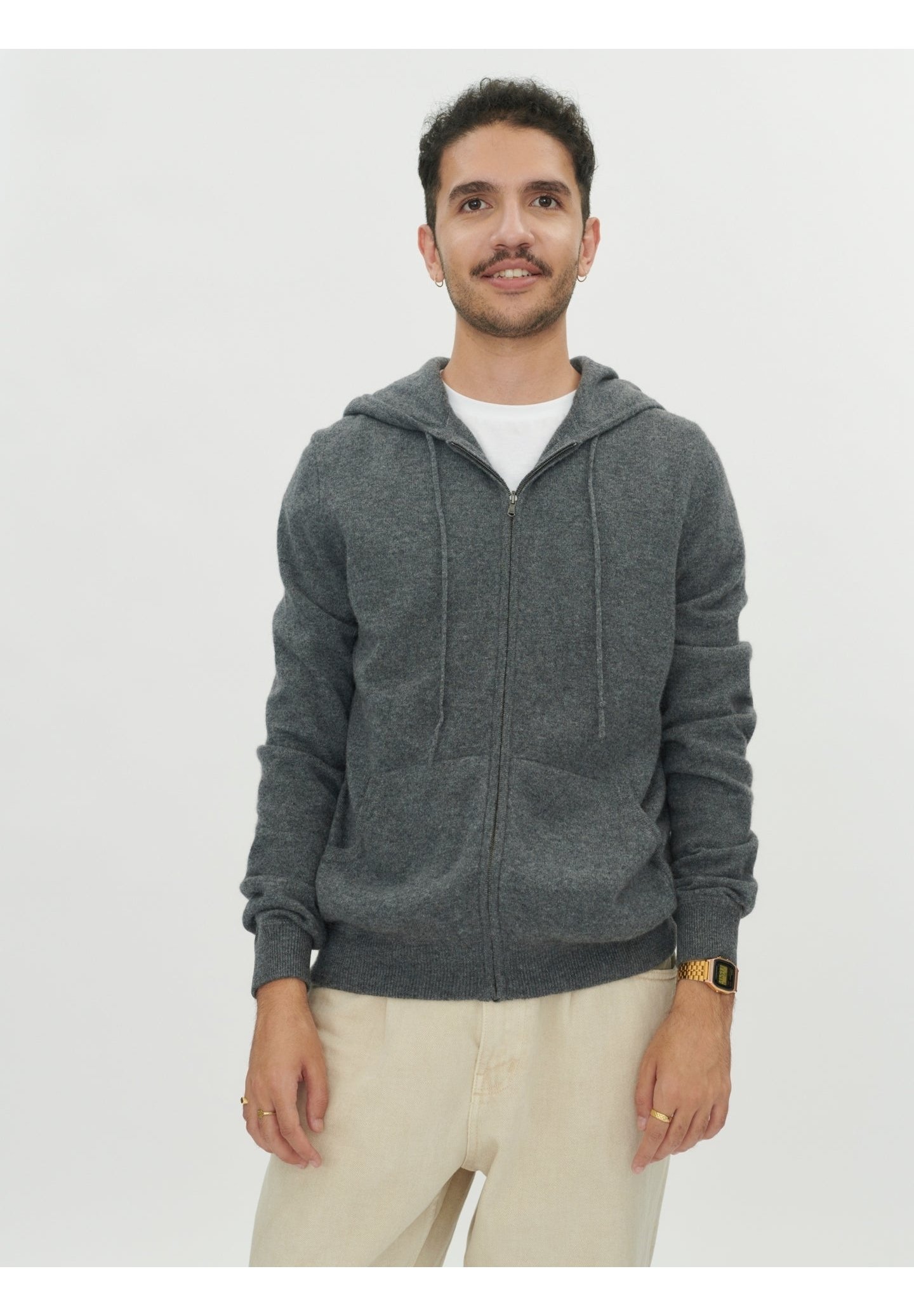 cashmere zip up hoodie men's