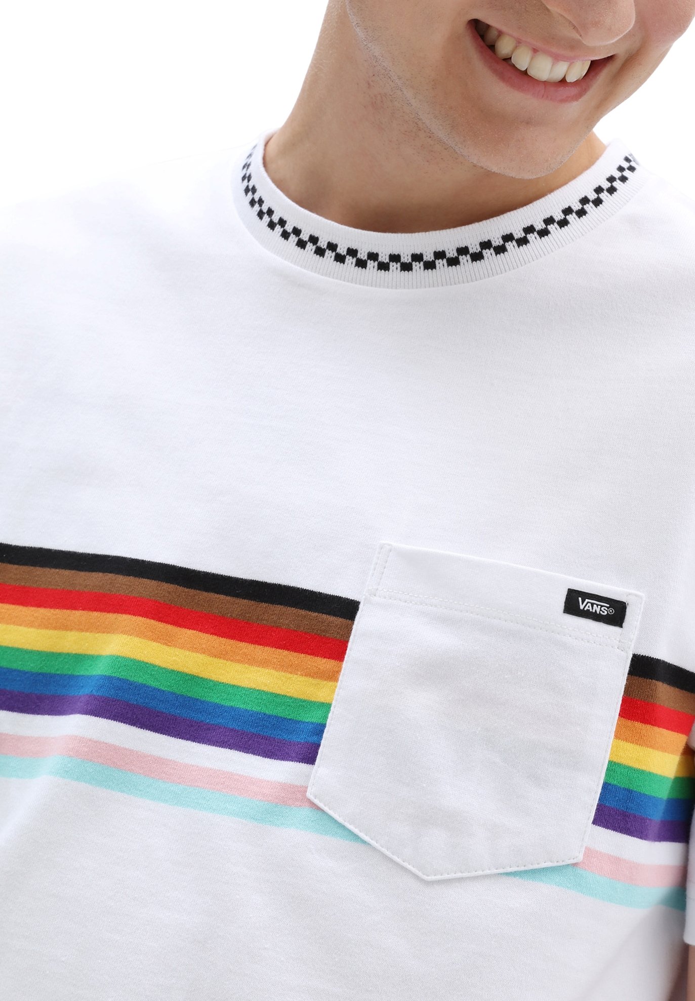 Vans VANS PRIDE KNIT CREW - T-Shirt print - white/weiß - Zalando.de