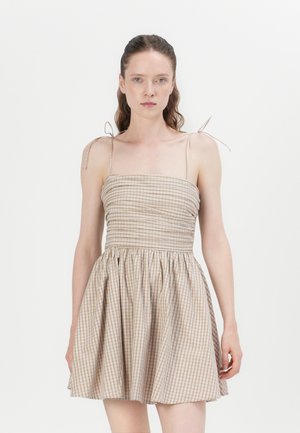 CHASE EMERSON TIE STRAP SHORT DRESS - Day dress - white