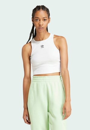 ESSENTIALS RIBBED TANK - Linne - white