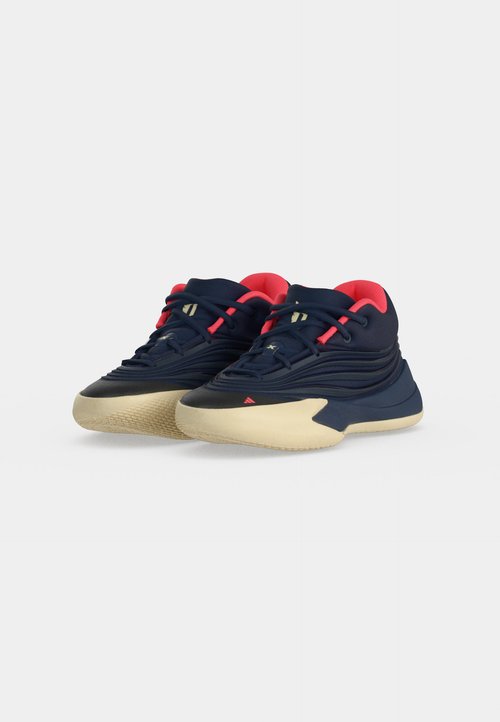 adidas DAME X UNISEX - Basketball shoes - night indigo/warm vanilla/solar turbo — photo 3