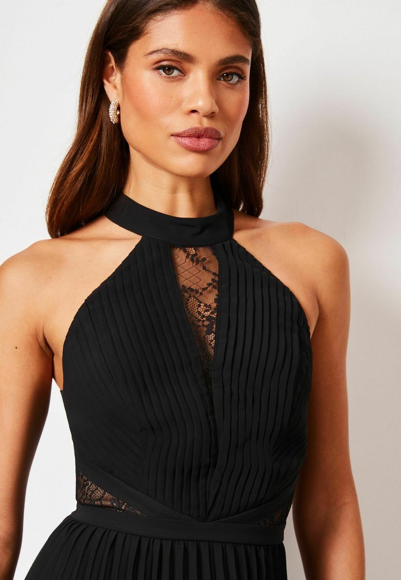 Lipsy HALTER PLEATED-REGULAR FIT - Maxi dress - black - Zalando Lipsy HALTER PLEATED-REGULAR FIT - Maxi dress - black - Zalando